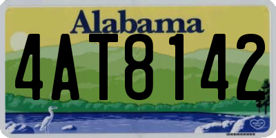 AL license plate 4AT8142