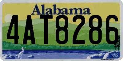 AL license plate 4AT8286