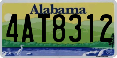 AL license plate 4AT8312