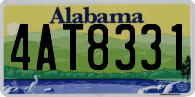 AL license plate 4AT8331