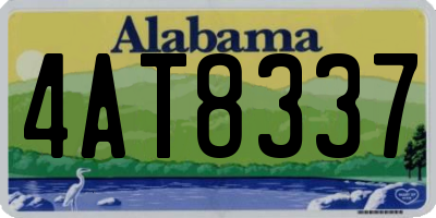 AL license plate 4AT8337
