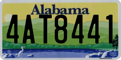 AL license plate 4AT8441