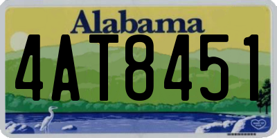 AL license plate 4AT8451