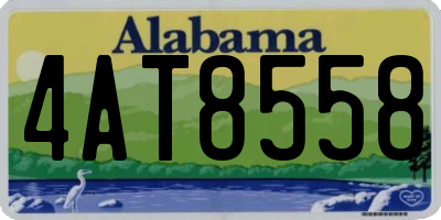AL license plate 4AT8558