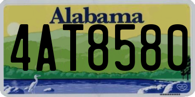 AL license plate 4AT8580