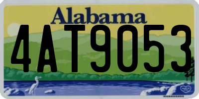 AL license plate 4AT9053