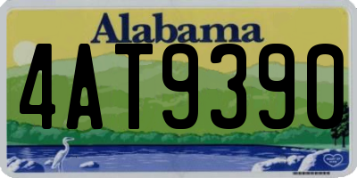 AL license plate 4AT9390