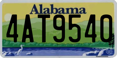 AL license plate 4AT9540