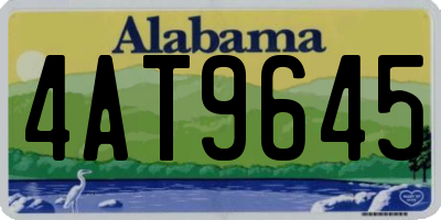 AL license plate 4AT9645