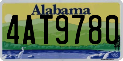 AL license plate 4AT9780