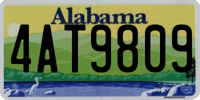 AL license plate 4AT9809