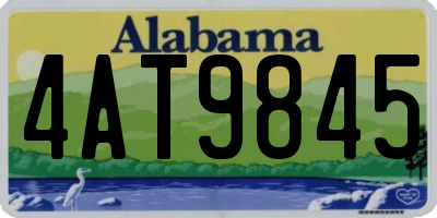 AL license plate 4AT9845