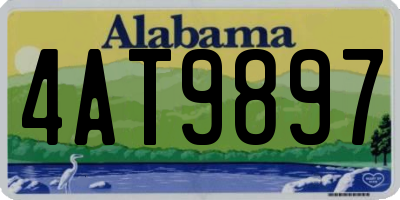 AL license plate 4AT9897