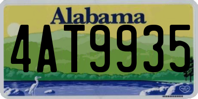 AL license plate 4AT9935