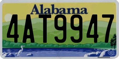 AL license plate 4AT9947