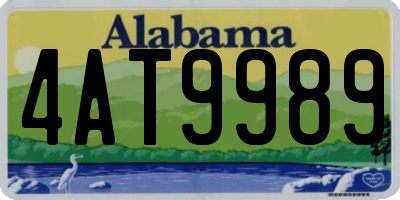 AL license plate 4AT9989