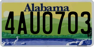 AL license plate 4AU0703