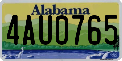 AL license plate 4AU0765