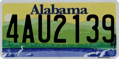AL license plate 4AU2139