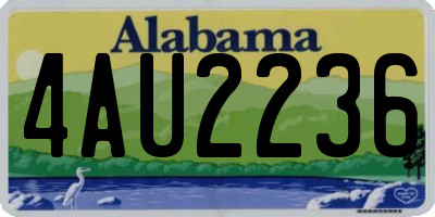 AL license plate 4AU2236