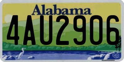 AL license plate 4AU2906
