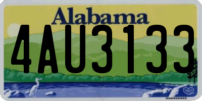 AL license plate 4AU3133