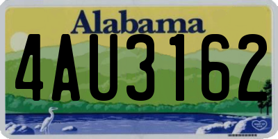 AL license plate 4AU3162