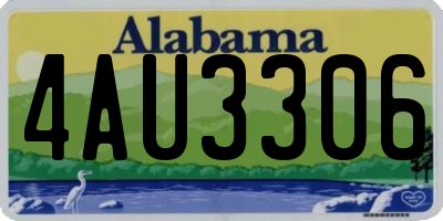 AL license plate 4AU3306