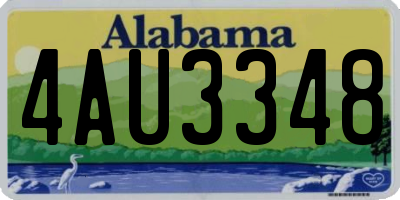 AL license plate 4AU3348