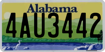 AL license plate 4AU3442