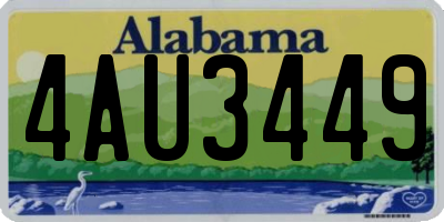 AL license plate 4AU3449