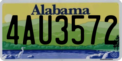 AL license plate 4AU3572