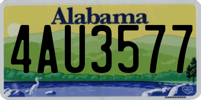 AL license plate 4AU3577