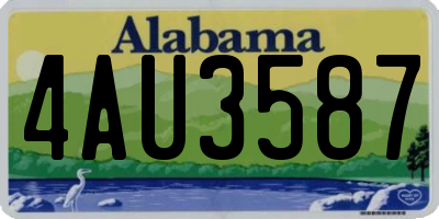 AL license plate 4AU3587
