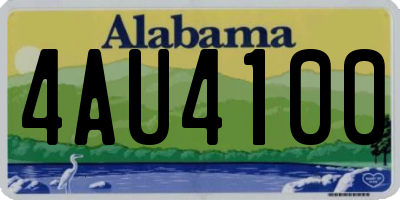 AL license plate 4AU4100