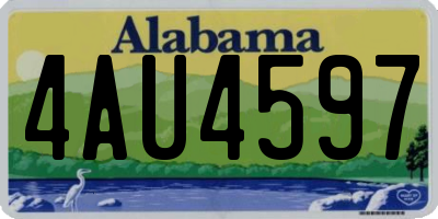 AL license plate 4AU4597