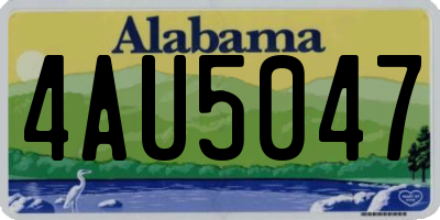 AL license plate 4AU5047