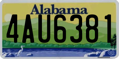 AL license plate 4AU6381