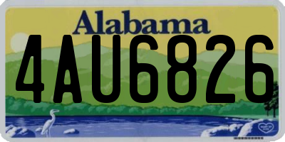 AL license plate 4AU6826