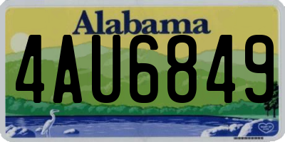 AL license plate 4AU6849