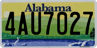 AL license plate 4AU7027