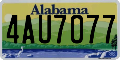 AL license plate 4AU7077