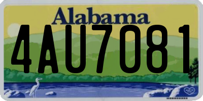AL license plate 4AU7081