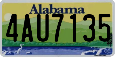 AL license plate 4AU7135