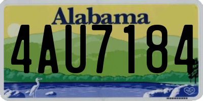 AL license plate 4AU7184