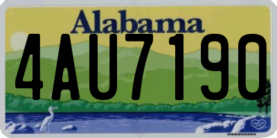 AL license plate 4AU7190