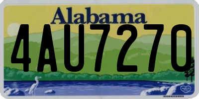 AL license plate 4AU7270