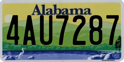 AL license plate 4AU7287