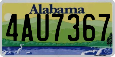 AL license plate 4AU7367