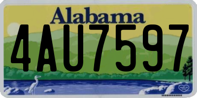 AL license plate 4AU7597